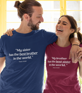 True Brother-Sister Story Unisex Half Sleeve T-Shirts (Pack of 2)